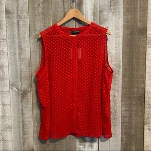 {Liz Claiborne} sleeveless sheer blouse NWT